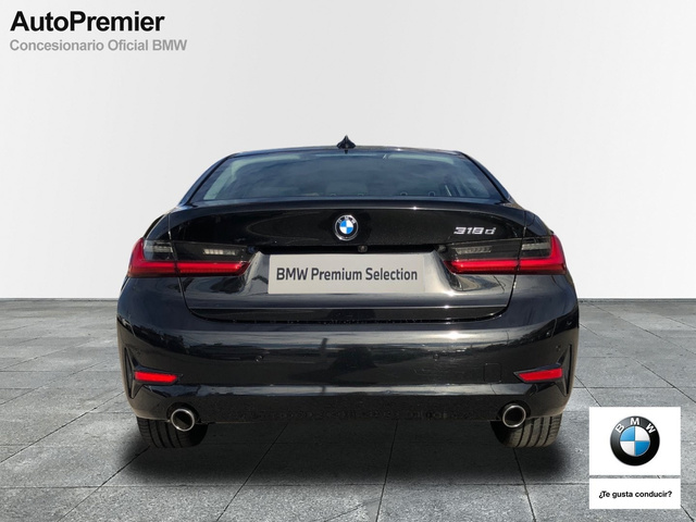 BMW Serie 3 318d color Negro. Año 2019. 110KW(150CV). Diésel. En concesionario Auto Premier, S.A. - ALCALÁ DE HENARES de Madrid