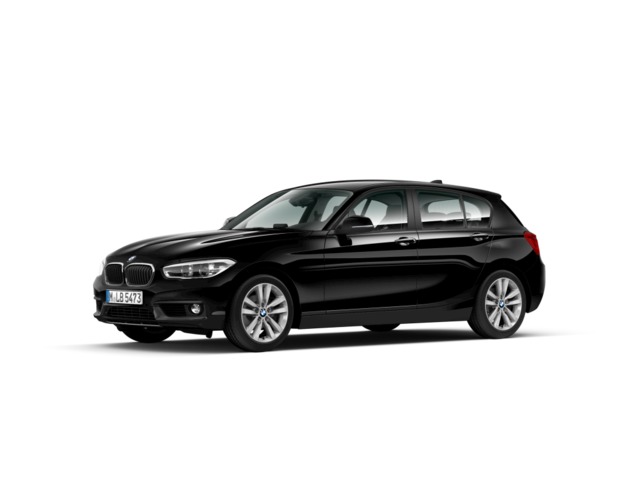 BMW Serie 1 118i color Negro. Año 2019. 100KW(136CV). Gasolina. En concesionario Augusta Aragon S.A. de Zaragoza