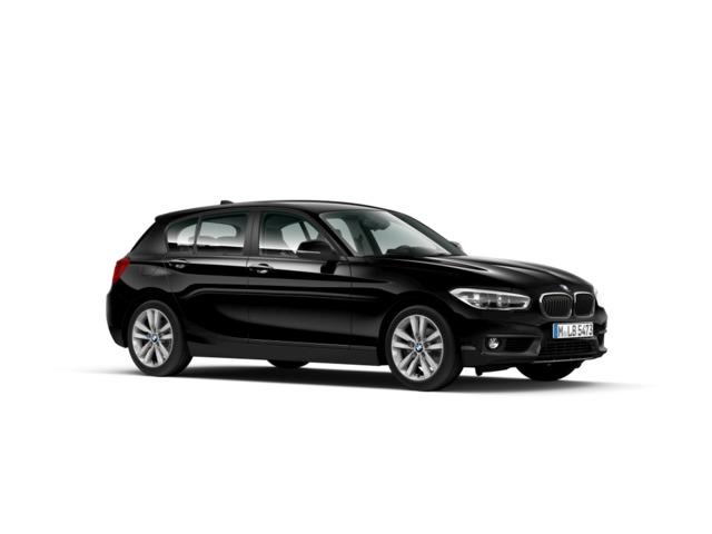 BMW Serie 1 118i color Negro. Año 2019. 100KW(136CV). Gasolina. En concesionario Augusta Aragon S.A. de Zaragoza