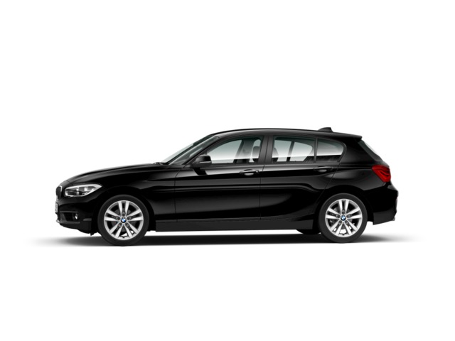 BMW Serie 1 118i color Negro. Año 2019. 100KW(136CV). Gasolina. En concesionario Augusta Aragon S.A. de Zaragoza