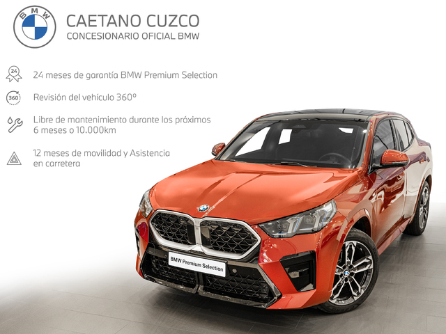 BMW X2 sDrive18d color Rojo. Año 2024. 110KW(150CV). Diésel. En concesionario Caetano Cuzco, Alcalá de Madrid