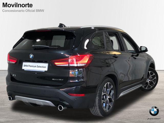 BMW X1 xDrive18d color Negro. Año 2021. 110KW(150CV). Diésel. En concesionario Movilnorte El Plantio de Madrid