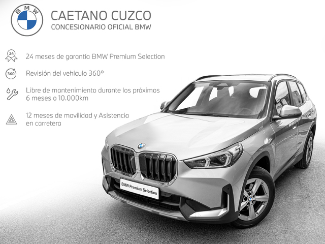 BMW X1 xDrive20d color Gris Plata. Año 2024. 120KW(163CV). Diésel. En concesionario Caetano Cuzco, Alcalá de Madrid