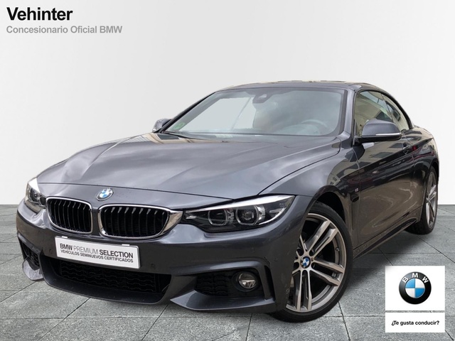 BMW Serie 4 420d Cabrio color Gris. Año 2017. 140KW(190CV). Diésel. En concesionario Vehinter Getafe de Madrid