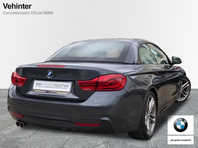 BMW Serie 4 420d Cabrio color Gris. Año 2017. 140KW(190CV). Diésel. En concesionario Vehinter Getafe de Madrid