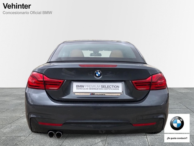 BMW Serie 4 420d Cabrio color Gris. Año 2017. 140KW(190CV). Diésel. En concesionario Vehinter Getafe de Madrid