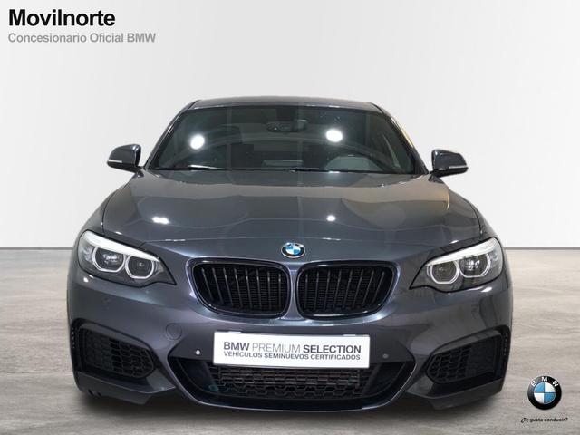 BMW Serie 2 218i Coupe color Gris. Año 2018. 100KW(136CV). Gasolina. En concesionario Movilnorte El Plantio de Madrid