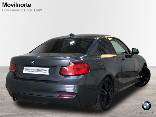 BMW Serie 2 218i Coupe color Gris. Año 2018. 100KW(136CV). Gasolina. En concesionario Movilnorte El Plantio de Madrid