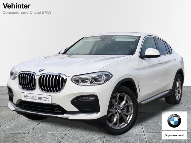 BMW X4 xDrive20d color Blanco. Año 2021. 140KW(190CV). Diésel. En concesionario Vehinter Alcorcón de Madrid