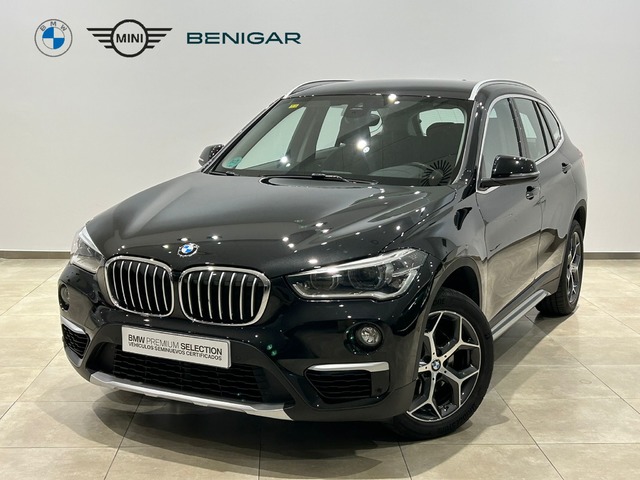 BMW X1 sDrive18d color Negro. Año 2018. 110KW(150CV). Diésel. En concesionario FINESTRAT Automoviles Fersan, S.A. de Alicante