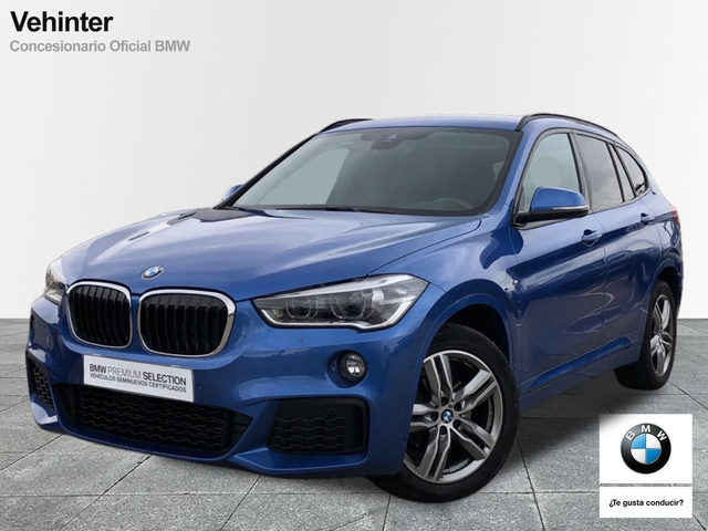 BMW X1 sDrive18d color Azul. Año 2018. 110KW(150CV). Diésel. En concesionario Vehinter Alcorcón de Madrid