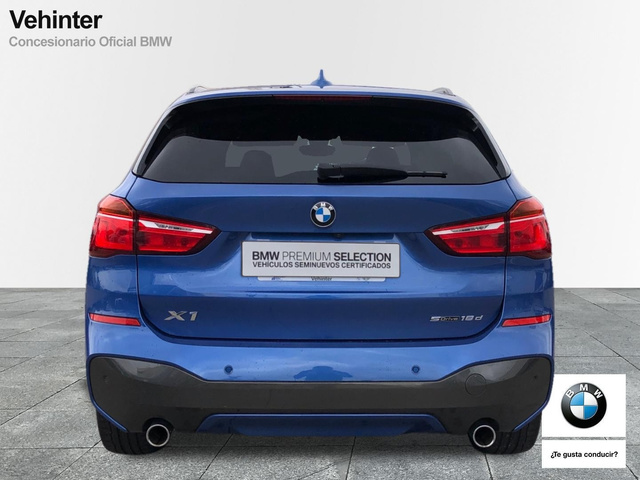 BMW X1 sDrive18d color Azul. Año 2018. 110KW(150CV). Diésel. En concesionario Vehinter Alcorcón de Madrid