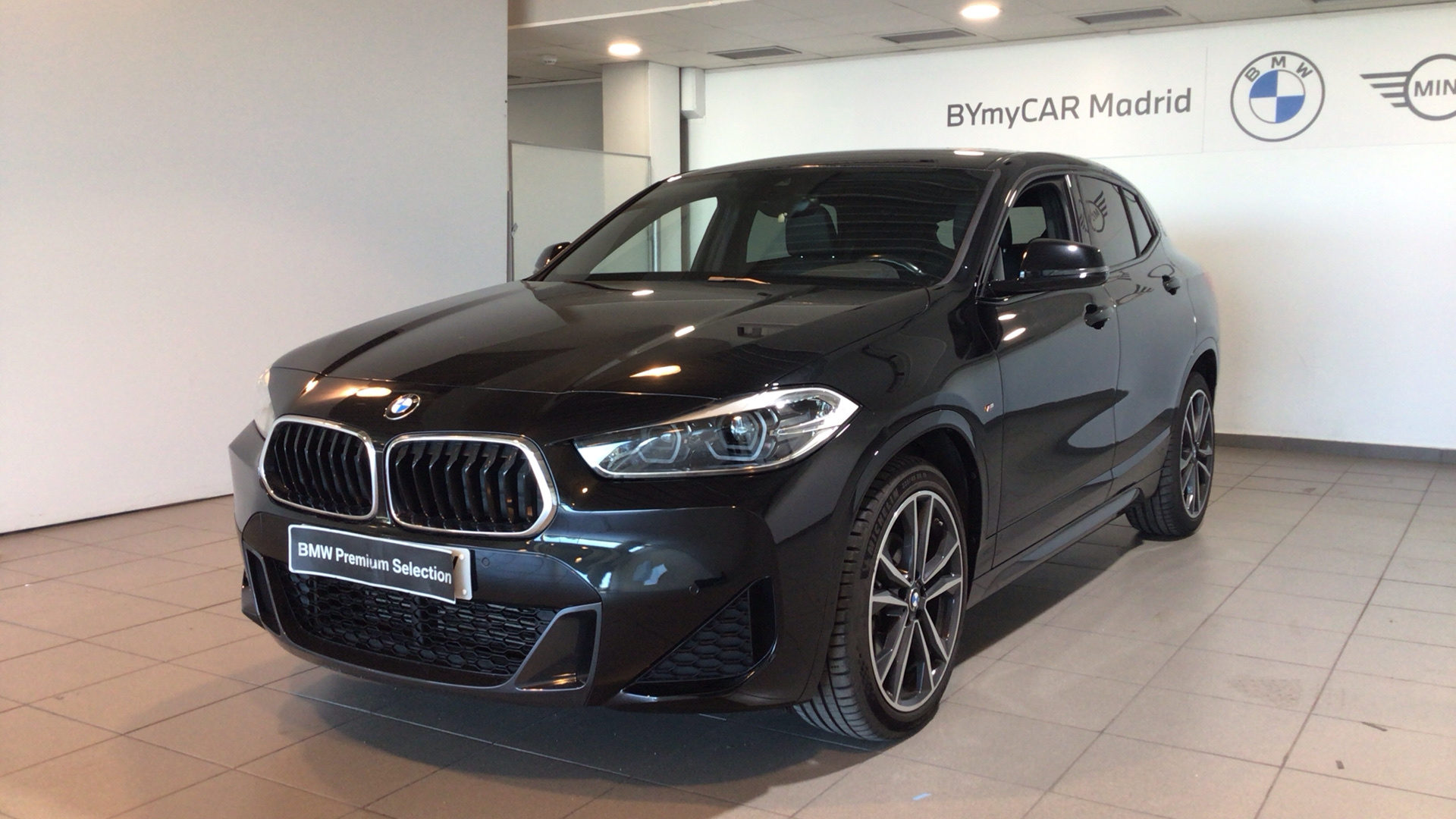 BMW X2 sDrive18d color Negro. Año 2021. 110KW(150CV). Diésel. En concesionario BYmyCAR Madrid - Alcalá de Madrid