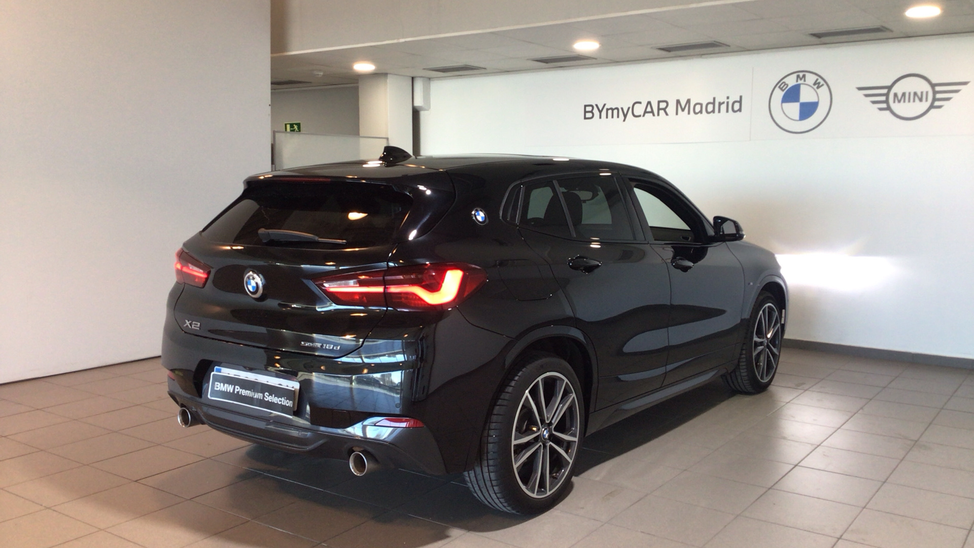 BMW X2 sDrive18d color Negro. Año 2021. 110KW(150CV). Diésel. En concesionario BYmyCAR Madrid - Alcalá de Madrid