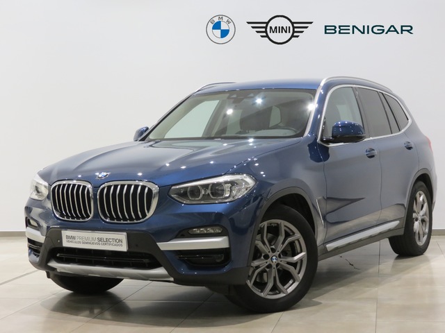 BMW X3 xDrive20d color Azul. Año 2020. 140KW(190CV). Diésel. En concesionario GANDIA Automoviles Fersan, S.A. de Valencia