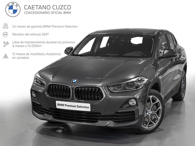 BMW X2 sDrive18d color Gris. Año 2020. 110KW(150CV). Diésel. En concesionario Caetano Cuzco, Alcalá de Madrid