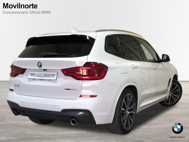 BMW X3 xDrive20d color Blanco. Año 2020. 140KW(190CV). Diésel. En concesionario Movilnorte El Carralero de Madrid