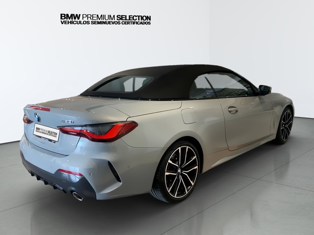 BMW Serie 4 420i Cabrio color Gris. Año 2024. 135KW(184CV). Gasolina. En concesionario Automotor Premium Viso - Málaga de Málaga