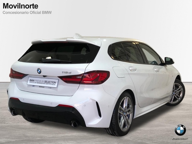 BMW Serie 1 118d color Blanco. Año 2023. 110KW(150CV). Diésel. En concesionario Movilnorte El Plantio de Madrid