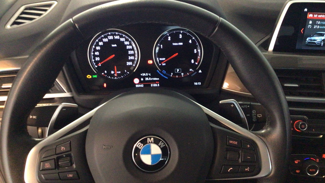 BMW X1 sDrive18d color Gris. Año 2019. 110KW(150CV). Diésel. En concesionario BYmyCAR Madrid - Alcalá de Madrid
