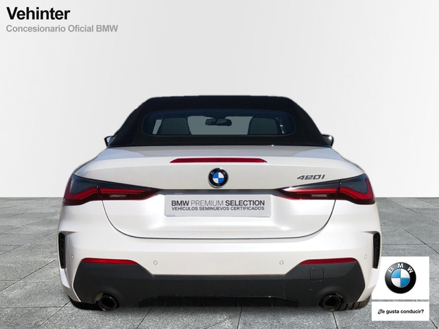 BMW Serie 4 420i Cabrio color Blanco. Año 2024. 135KW(184CV). Gasolina. En concesionario Vehinter Getafe de Madrid