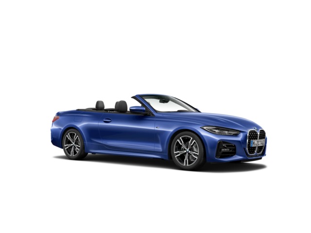 BMW Serie 4 420i Cabrio color Azul. Año 2022. 135KW(184CV). Gasolina. En concesionario Vehinter Getafe de Madrid