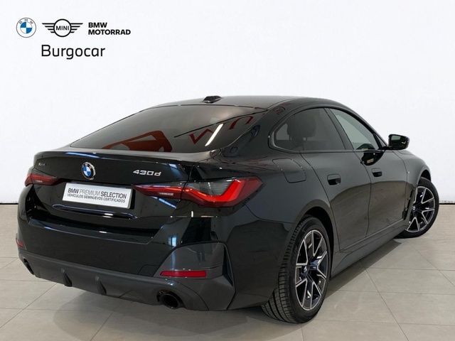 BMW Serie 4 430d Gran Coupe color Negro. Año 2024. 210KW(286CV). Diésel. En concesionario Burgocar (Bmw y Mini) de Burgos
