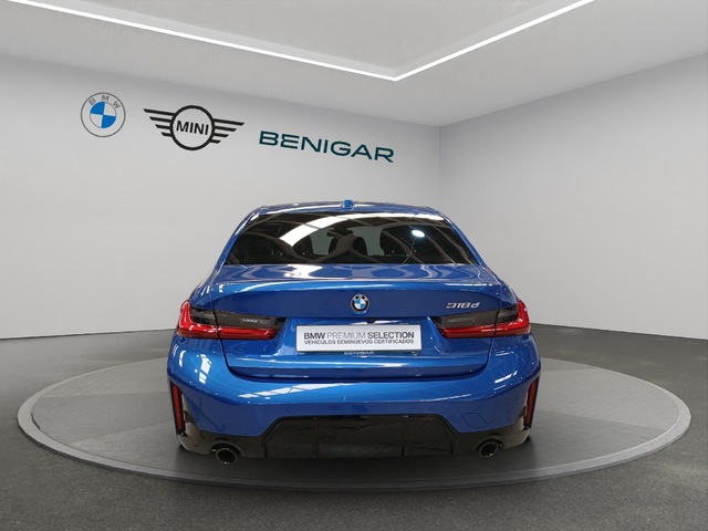 BMW Serie 3 318d color Azul. Año 2024. 110KW(150CV). Diésel. En concesionario SAN JUAN Automoviles Fersan S.A. de Alicante