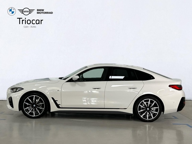 BMW Serie 4 420d Gran Coupe color Blanco. Año 2025. 140KW(190CV). Diésel. En concesionario Triocar Gijón (Bmw y Mini) de Asturias