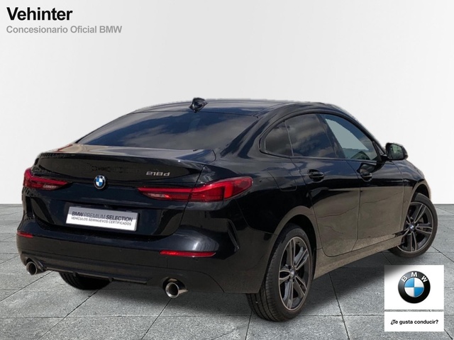 BMW Serie 2 218d Gran Coupe color Negro. Año 2024. 110KW(150CV). Diésel. En concesionario Vehinter Getafe de Madrid