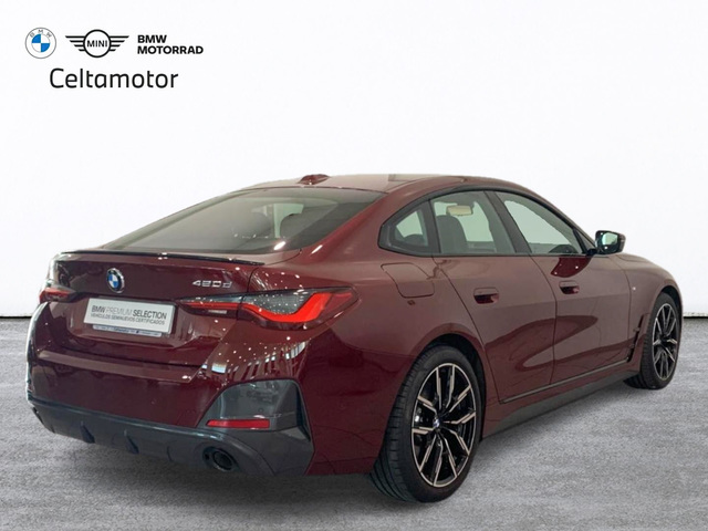 BMW Serie 4 420d Gran Coupe color Rojo. Año 2021. 140KW(190CV). Diésel. En concesionario Celtamotor Lalín de Pontevedra