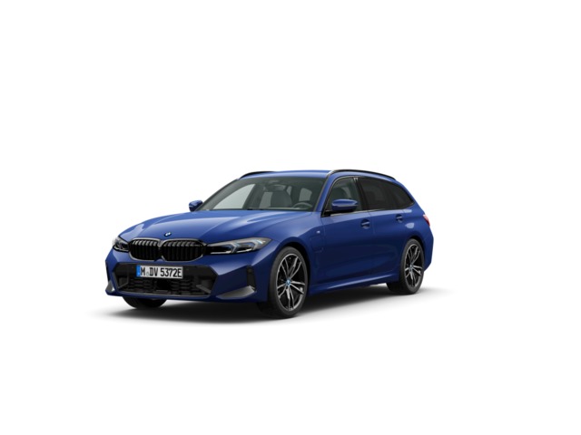 BMW Serie 3 330e Touring color Azul. Año 2024. 215KW(292CV). Híbrido Electro/Gasolina. En concesionario Movilnorte El Plantio de Madrid
