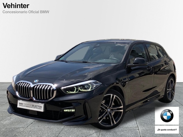 BMW Serie 1 118d color Negro. Año 2024. 110KW(150CV). Diésel. En concesionario Vehinter Getafe de Madrid