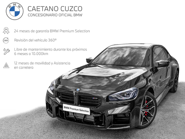 BMW M M2 Coupe color Negro. Año 2025. 353KW(480CV). Gasolina. En concesionario Caetano Cuzco, Salvatierra de Madrid