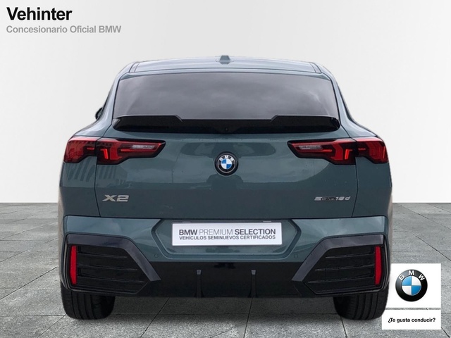 BMW X2 sDrive18d color Verde. Año 2024. 110KW(150CV). Diésel. En concesionario Vehinter Getafe de Madrid