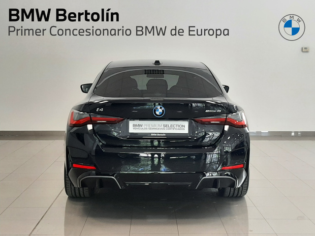 BMW i4 eDrive35 color Negro. Año 2025. 210KW(286CV). Eléctrico. En concesionario Automoviles Bertolin, S.L. de Valencia