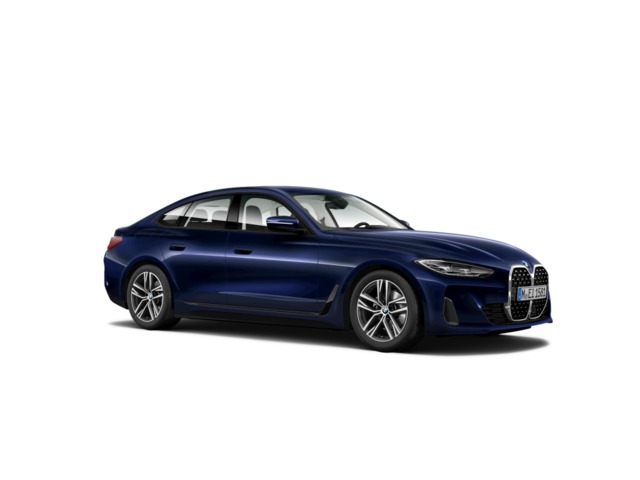 BMW Serie 4 420d Gran Coupe color Azul. Año 2022. 140KW(190CV). Diésel. En concesionario SAN JUAN Automoviles Fersan S.A. de Alicante