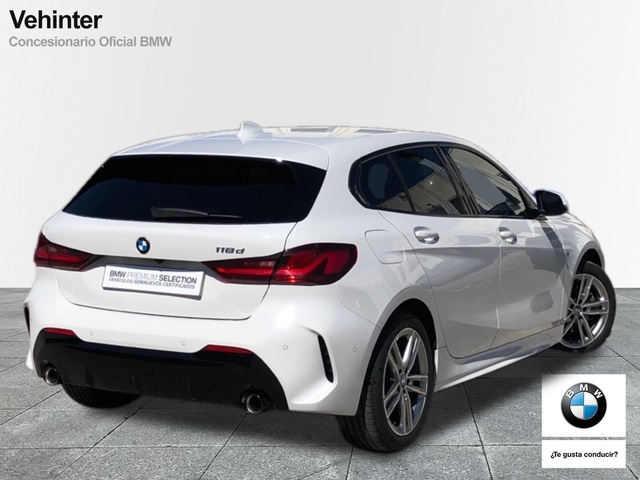 BMW Serie 1 118d color Blanco. Año 2024. 110KW(150CV). Diésel. En concesionario Vehinter Getafe de Madrid