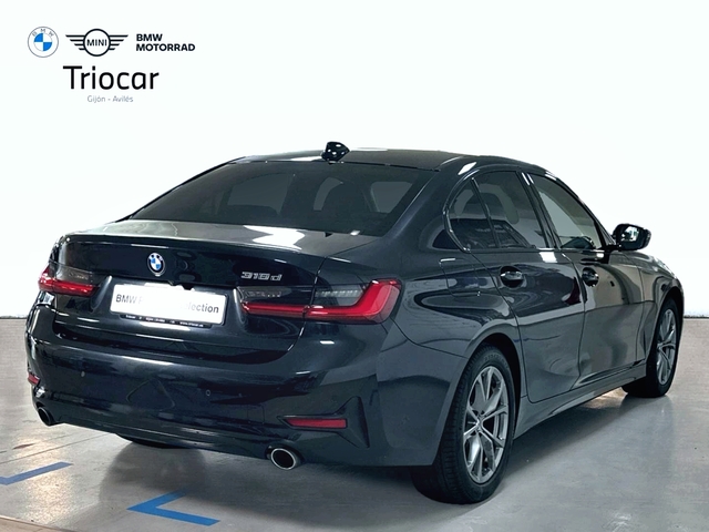 BMW Serie 3 318d color Negro. Año 2020. 110KW(150CV). Diésel. En concesionario Triocar Gijón (Bmw y Mini) de Asturias