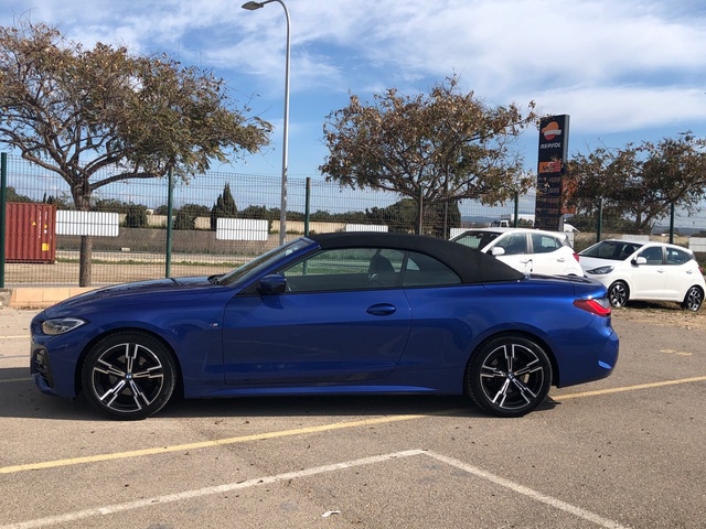 BMW Serie 4 420i Cabrio color Azul. Año 2022. 135KW(184CV). Gasolina. En concesionario Proa Premium Palma de Illes Balears