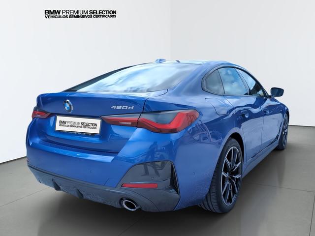BMW Serie 4 420d Gran Coupe color Azul. Año 2024. 140KW(190CV). Diésel. En concesionario Automotor Premium Velázquez - Málaga de Málaga