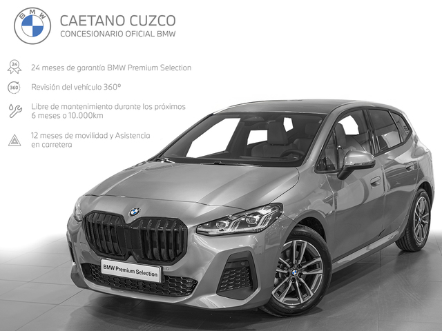 BMW Serie 2 218d Active Tourer color Gris. Año 2024. 110KW(150CV). Diésel. En concesionario Caetano Cuzco, Alcalá de Madrid