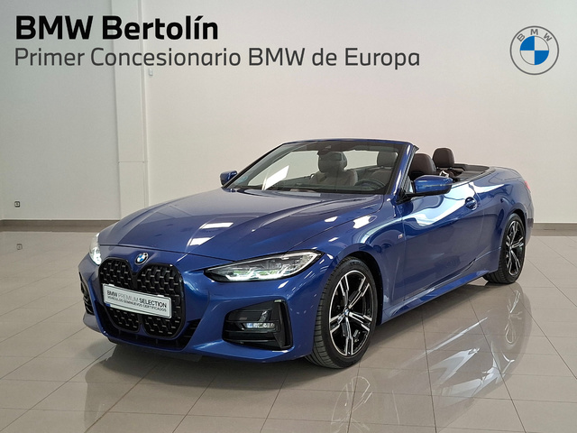 BMW Serie 4 420i Cabrio color Azul. Año 2024. 135KW(184CV). Gasolina. En concesionario Automoviles Bertolin S.L. de Valencia