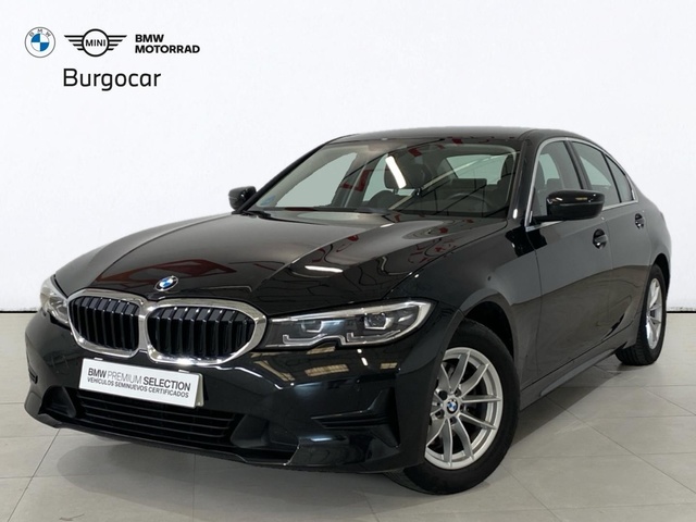 BMW Serie 3 320d color Negro. Año 2021. 140KW(190CV). Diésel. En concesionario Burgocar (Bmw y Mini) de Burgos