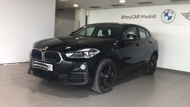 BMW X2 sDrive18d color Negro. Año 2020. 110KW(150CV). Diésel. En concesionario BYmyCAR Madrid - Alcalá de Madrid
