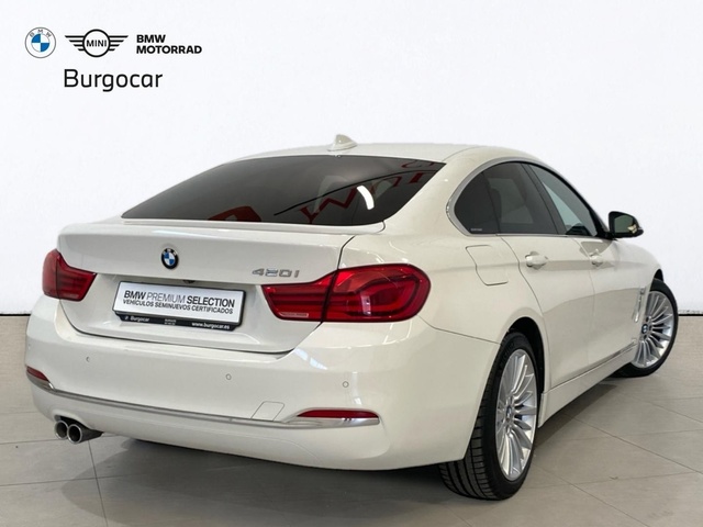 BMW Serie 4 420i Gran Coupe color Blanco. Año 2018. 135KW(184CV). Gasolina. En concesionario Burgocar (Bmw y Mini) de Burgos