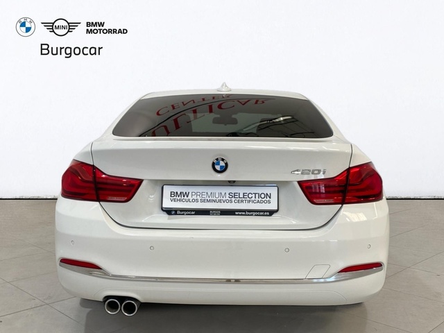 BMW Serie 4 420i Gran Coupe color Blanco. Año 2018. 135KW(184CV). Gasolina. En concesionario Burgocar (Bmw y Mini) de Burgos