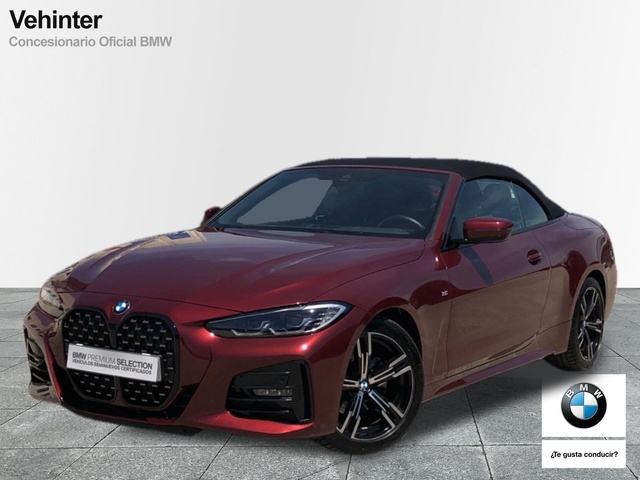 BMW Serie 4 420d Cabrio color Rojo. Año 2024. 140KW(190CV). Diésel. En concesionario Vehinter Getafe de Madrid