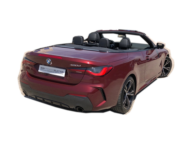 BMW Serie 4 420d Cabrio color Rojo. Año 2024. 140KW(190CV). Diésel. En concesionario Vehinter Getafe de Madrid