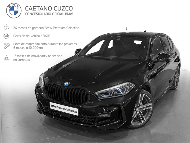 BMW Serie 1 118d color Negro. Año 2024. 110KW(150CV). Diésel. En concesionario Caetano Cuzco, Alcalá de Madrid